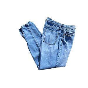 Women's Blue Jeans by Massimo size 10 w back ankle zippers